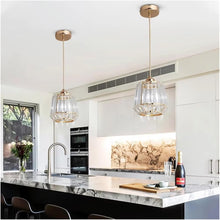 Load image into Gallery viewer, Modern Crystal Pendant Light Gold E27 Ceiling Lamp
