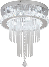 Load image into Gallery viewer, LED Crystal Chandelier Ceiling Light Silver Pendant Light 3 Color Lights 30cm
