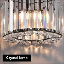 Load image into Gallery viewer, Nordic Crystal Pendant Lamp Black/Gold Glass Pendant Light Mini Modern Luxury E26
