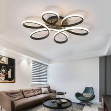 Load image into Gallery viewer, Modern Ceiling Light LED Semi Flush Mount Ceiling Fixture Black 43/74cm 3 Color Lights
