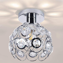 Load image into Gallery viewer, Mini Ceiling Light Crystal Silver Chandelier Semi Flush Mounted Modern G9
