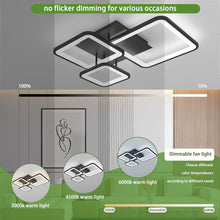 Load image into Gallery viewer, LED Ceiling Light With Remote Control Square Ceiling Light Dimmable 55cm Black 4 Color Lights
