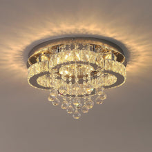Load image into Gallery viewer, LED Chandelier Ceiling Light Silver Flush Mount 3 Color Lights 40cm
