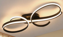 Load image into Gallery viewer, Modern LED Black Ceiling Light With Remote Control 80cm
