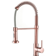 Load image into Gallery viewer, Kitchen Mixer Tap Pull Out Kitchen Faucet Rose Gold Pull Down Kitchen Sink Faucet Luxury Hot &amp; Cold Brass
