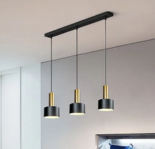 Load image into Gallery viewer, Black 3-Light Pendant Light Fixtures E27 Base

