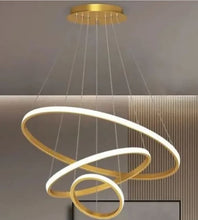 Load image into Gallery viewer, Gold/ Black Chandelier LED Circle Modern Luxury 3 Rings (20+40+60cm) Pendant Light
