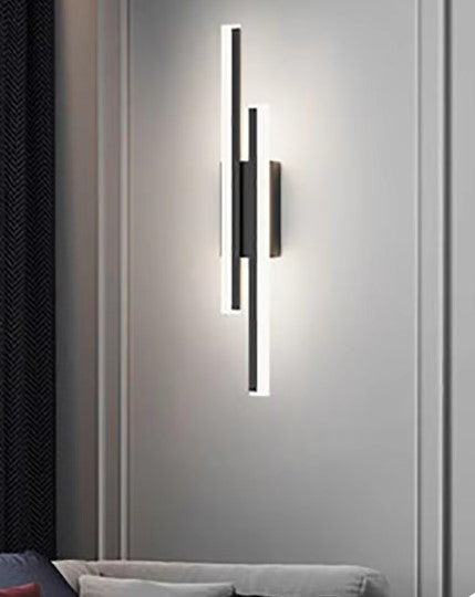Modern Minimalist Strip Wall Lamp Gold/Black Linear Wall Sconce Indoor 20W Wall Mounted LED Lights 3 Color