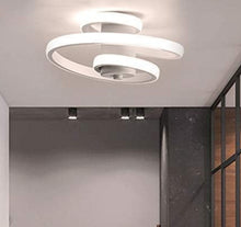 Load image into Gallery viewer, Semi Flush LED Ceiling Light Ceiling Lamp Light Fixtures 18W Nordic Minimalist Black/White
