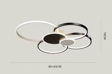 Load image into Gallery viewer, LED Ceiling Light Modern Living Room Ceiling Lamp Circle Ceiling Light Acrylic Lampshade Dining Room Chandelier Bedroom Restaurant Office Lighting Black/Gold
