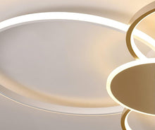 Load image into Gallery viewer, LED Ceiling Light Modern Living Room Ceiling Lamp Circle Ceiling Light Acrylic Lampshade Dining Room Chandelier Bedroom Restaurant Office Lighting Black/Gold
