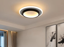 Load image into Gallery viewer, Modern LED Ceiling Light 24W Black Round Ceiling Light Acrylic LED Ceiling Lamp for Bathroom Living Room Bedroom Kitchen Hallway
