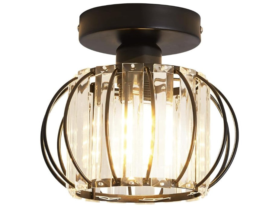 Semi Flush Mount Chandelier Lighting Black Finishing and Chandeliers Ceiling Light Fixture