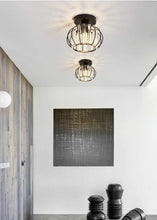 Load image into Gallery viewer, Semi Flush Mount Chandelier Lighting Black Finishing and Chandeliers Ceiling Light Fixture
