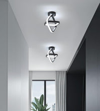 Load image into Gallery viewer, Black LED Ceiling Light 21 W Square Modern Indoor Ceiling Lamps for Balconies, Hallway, Living Room, Bedroom, Kitchen
