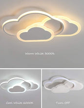 Load image into Gallery viewer, Children&#39;s Room Ceiling Lamp with Remote Control LED Ceiling Lamp for Children&#39;s Room White Cloud Lamp
