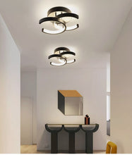 Load image into Gallery viewer, 2-Light LED Ceiling Lights Modern Flush Mount Ceiling Lamp Metal Ceiling Lighting Fixture for Living Black/White 18W
