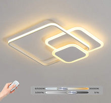Load image into Gallery viewer, 3 Squares Structure Ceiling Light Modern Ultra-Thin Led Ceiling Lamp Flush Mount White/Black Indoor Decoration

