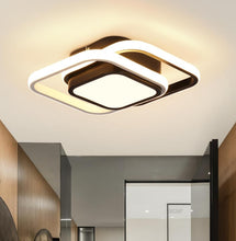 Load image into Gallery viewer, LED Ceiling Light Small 2 Squares Modern Nordic White Black Aisle Lights for Stairs Hallway Porch Kitchen Warm White Light
