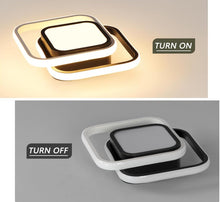 Load image into Gallery viewer, LED Ceiling Light Small 2 Squares Modern Nordic White Black Aisle Lights for Stairs Hallway Porch Kitchen Warm White Light
