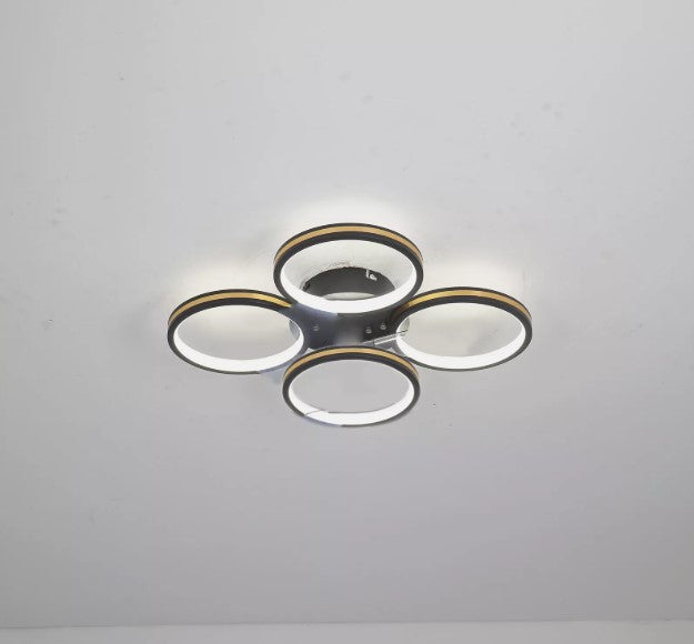 Bedroom LED Ceiling Light 4 Head Chic Chandelier Pendant Lamp Black/White Lighting