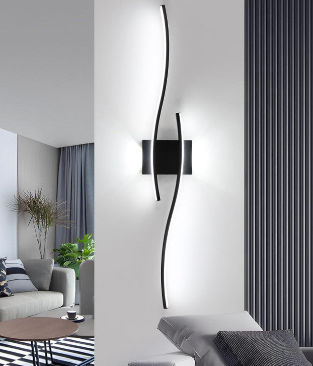 Wall Light LED Indoor Modern Black Wall Lamp Indoor 27W Wall Lights 89cm