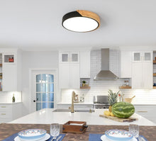 Load image into Gallery viewer, LED Ceiling Light Fixture 24W Wood Flush Mount Ceiling Light 6500K Round Modern Ceiling Light
