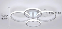 Load image into Gallery viewer, Ceiling Lamp Modern Round LED Ceiling Light 48W 3700LM White 4 Rings
