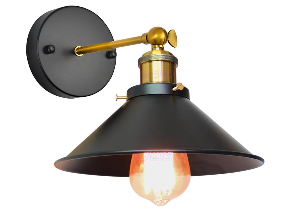 Vintage Industrial Metal Wall Sconce Lighting 180 Degree Adjustable Wall Lamp Wall Mount Light Fixture