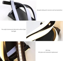 Load image into Gallery viewer, Indoor LED Wall Lamp Creative Spiral Modern Lamp Black 22W
