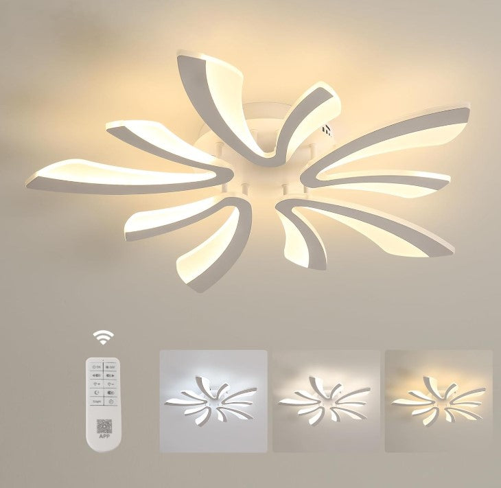 Ceiling Light LED Ceiling Lighting 48W Acrylic Modern Lighting Fixture with Remote Control White