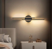 Load image into Gallery viewer, Indoor Wall Lamp LED 24W Modern Black 3000K Warm Light Long Wall Sconce Acrylic
