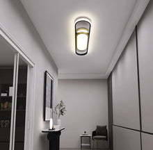 Load image into Gallery viewer, Modern LED Flush Mount Ceiling Lights Dimmable LED Ceiling Lamp with Remote Control Acrylic Linear Ceiling Lighting
