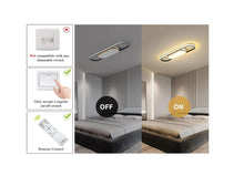 Load image into Gallery viewer, Modern LED Flush Mount Ceiling Lights Dimmable LED Ceiling Lamp with Remote Control Acrylic Linear Ceiling Lighting
