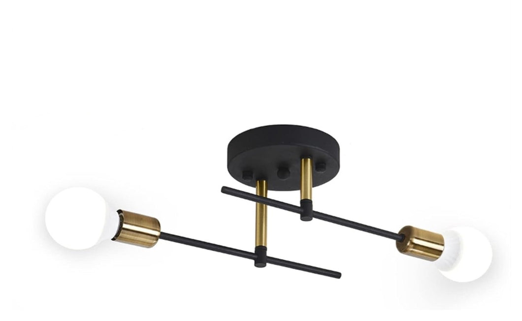 Flushmount Ceiling Light Bedroom Corridor Dome Light Modern Industrial Black/ Gold E27