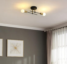 Load image into Gallery viewer, Flushmount Ceiling Light Bedroom Corridor Dome Light Modern Industrial Black/ Gold E27
