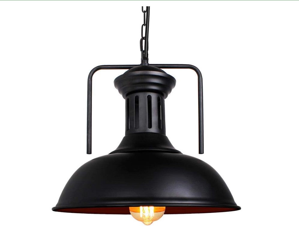 Pendant Light Vintage Pendant Lamp E27 Retro Ceiling Light Black 36cm
