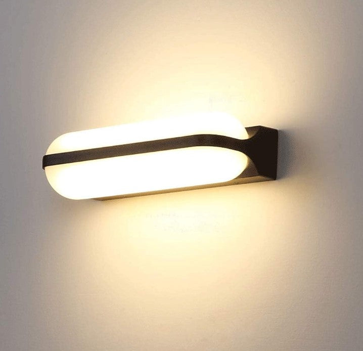 24W LED Wall Light Outdoor Wall Sconce IP65 Waterproof Square Metal Cold White Outdoor Wall Lamp