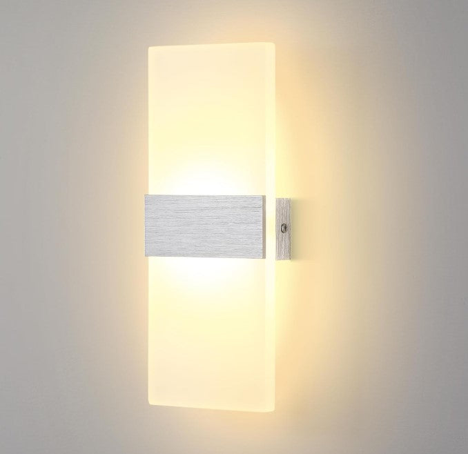 12 W LED White Wall Light Indoor Modern Wall Lamp Up and Down Hallway Lighting for Bedroom Corridor Living Room Stairs Warm White