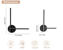 Load image into Gallery viewer, LED Wall Light Indoor Wall Lamp Living Room LED Modern Black 16 W Hallway Lamp Wall Cold White
