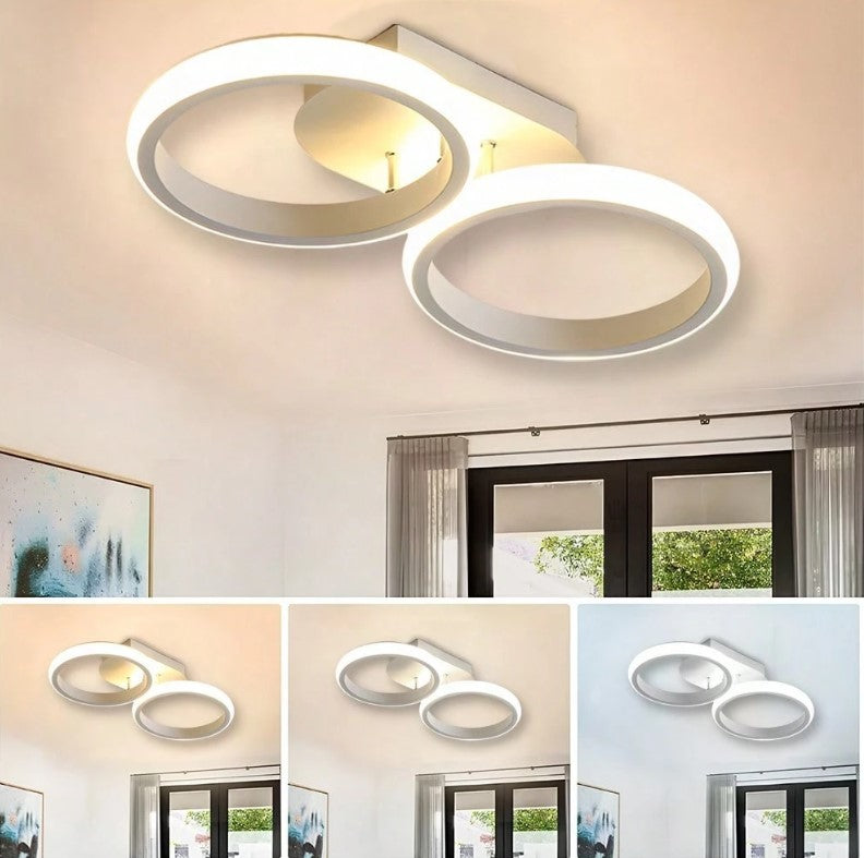 LED Mounted Ceiling Lamp Decorative Lights Black/White Round Ceiling Lights 3 Color Lights