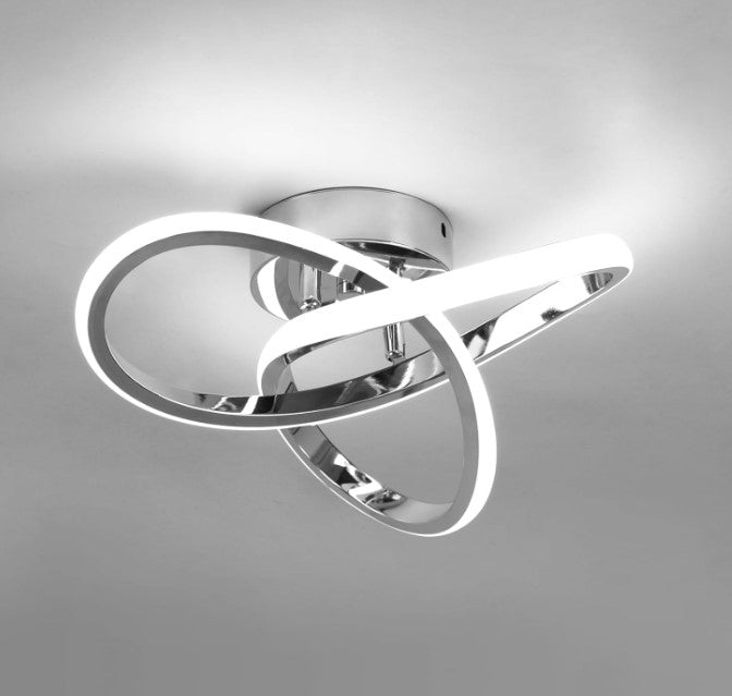 Modern Chrome Ceiling Lamp Silver Ceiling Light fixtures 24cm 3 Color Lights 22W