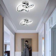 Load image into Gallery viewer, Modern Chrome Ceiling Lamp Silver Ceiling Light fixtures 24cm 3 Color Lights 22W
