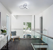 Load image into Gallery viewer, Modern Chrome Ceiling Lamp Silver Ceiling Light fixtures 24cm 3 Color Lights 22W
