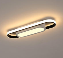 Load image into Gallery viewer, Black LED Ceiling Light 30 W Creative Warm White Oval Ceiling Lights 40 x 12 cm

