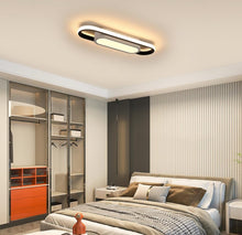 Load image into Gallery viewer, Black LED Ceiling Light 30 W Creative Warm White Oval Ceiling Lights 40 x 12 cm
