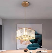 Load image into Gallery viewer, Modern Pendant Light Crystal Black/Gold Kitchen Island Ceiling Lamp Living Dining Room Nordic Decor Hanging Fixture
