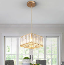 Load image into Gallery viewer, Modern Pendant Light Crystal Black/Gold Kitchen Island Ceiling Lamp Living Dining Room Nordic Decor Hanging Fixture
