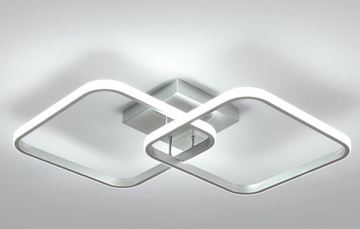 Ceiling Lamp LED Modern Ceiling Light Silver 64 cm Cool Light