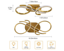 Load image into Gallery viewer, Modern LED Ceiling Light 36W Creative Gold Ceiling Lamp LED 42cm Cool White
